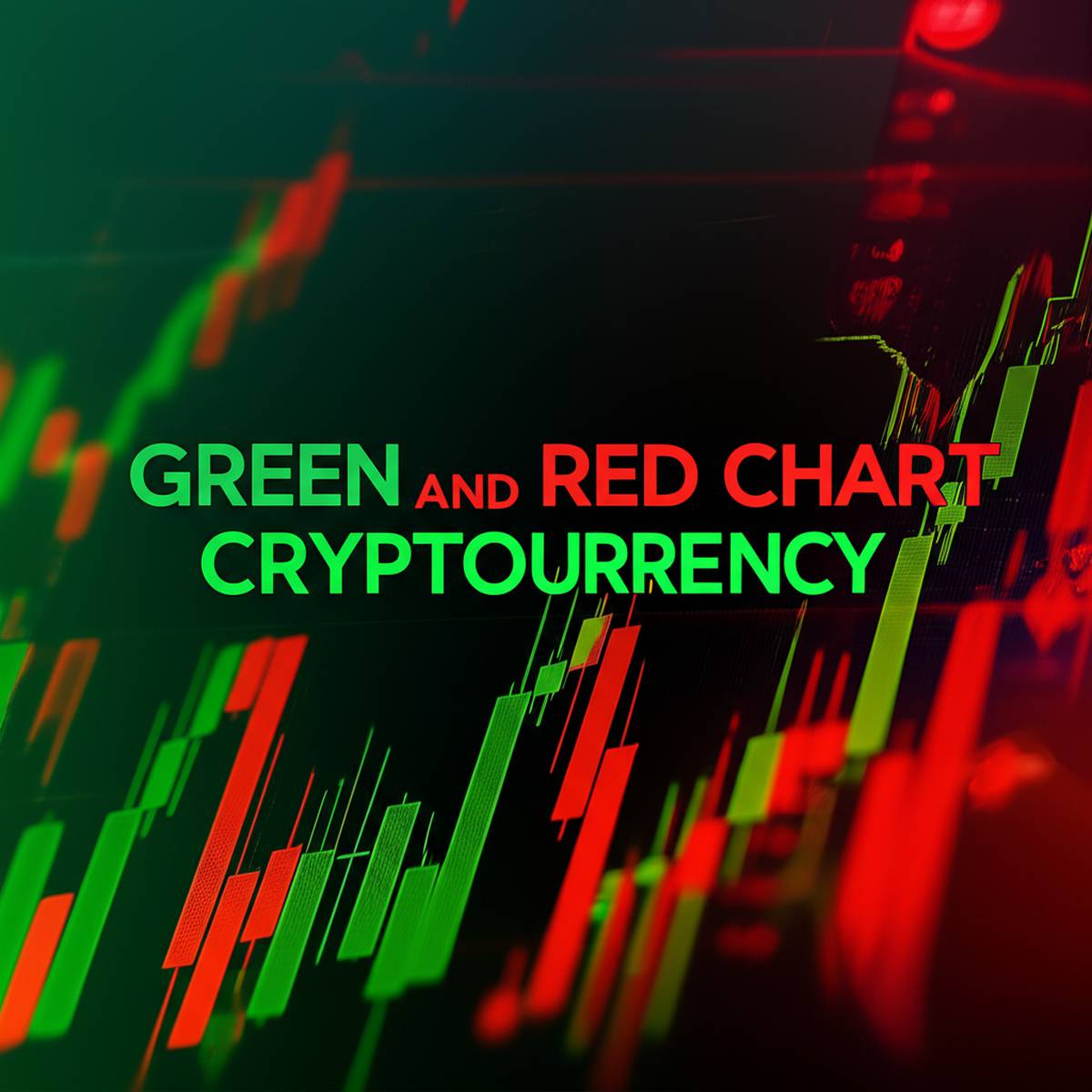 نمودار سبز و قرمز در ارز دیجیتال