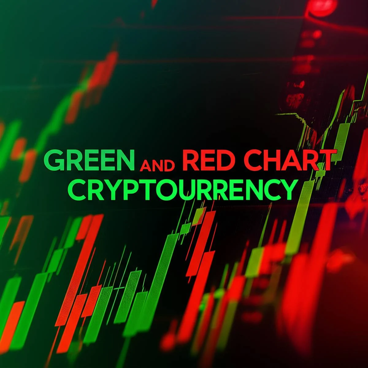 نمودار سبز و قرمز در ارز دیجیتال